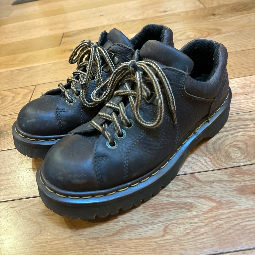 Dr. Martens 8313 Vintage 90s Chunky Oxford Brown Leather Lace-Up Shoes